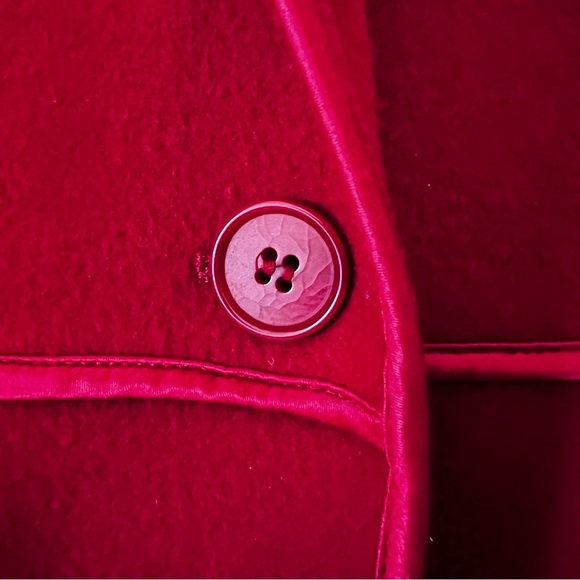 Talbots Red Wool Single Button Satin Lined Blazer size 16 - Picture 3 of 13